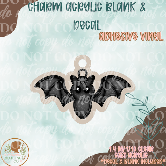 Bat Ornament Charm & Decal Set