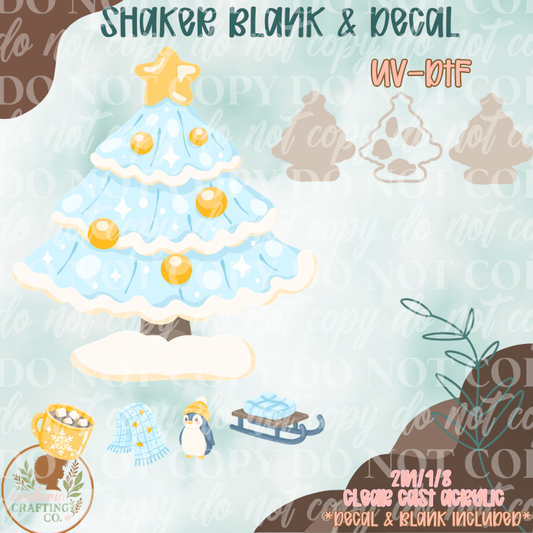 Snowy Day UV DTF Acrylic Blank & Shaker Set\