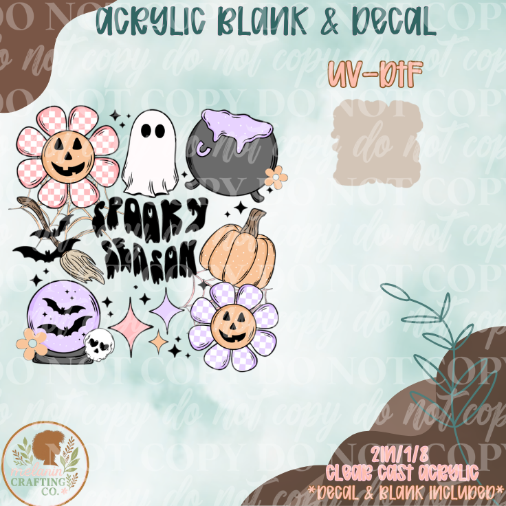Spooky Season Pastel UV DTF Acrylic Blank Set