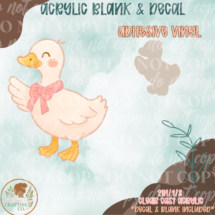 Fall Duck Acrylic Blank & Decal Set