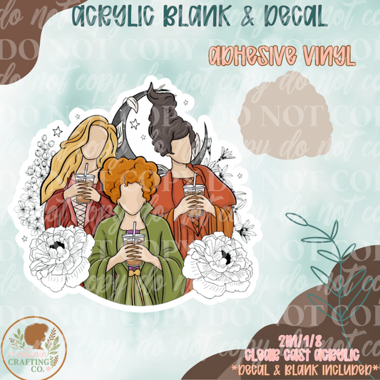 Spooky Witch Brew Acrylic Blank & Decal Set