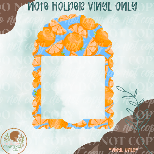 Orange Notepad Vinyl