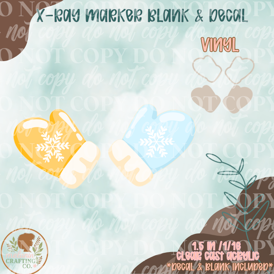 Cozy Gloves  X-Ray Markers (Decal Included)