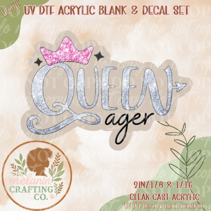 Queenager UV DTF Acrylic Blank Set