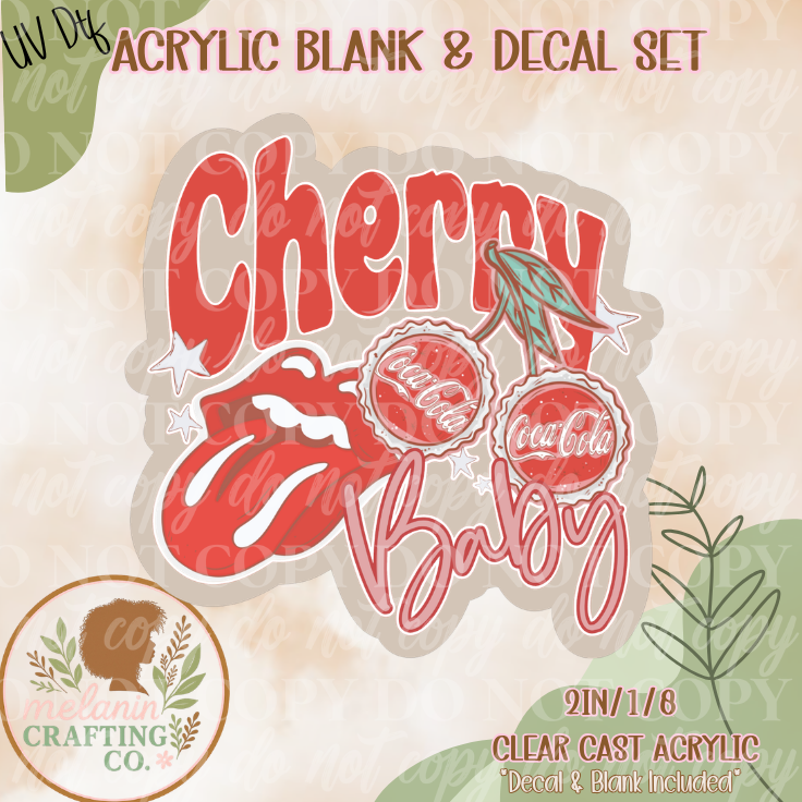 Cherry Baby UV Dtf Acrylic Blank Set
