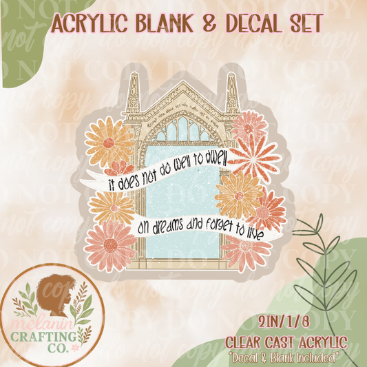 Mirror of Erised Acrylic Blank & Decal Set