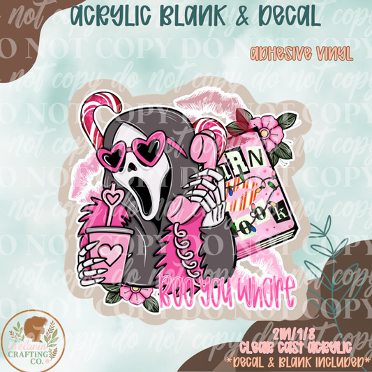 Boo You! Acrylic Blank & Decal Set