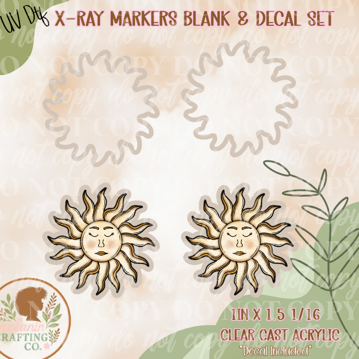 Sun Face X-Ray Markers (Decal Included)