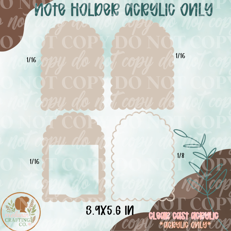 Scallop Shaker Note Holder