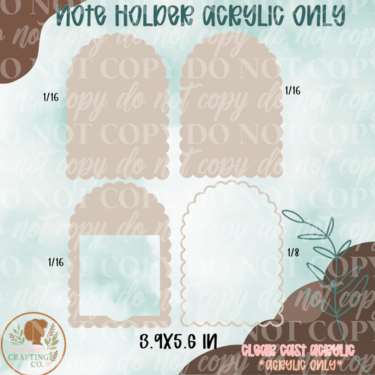 Scallop Shaker Note Holder