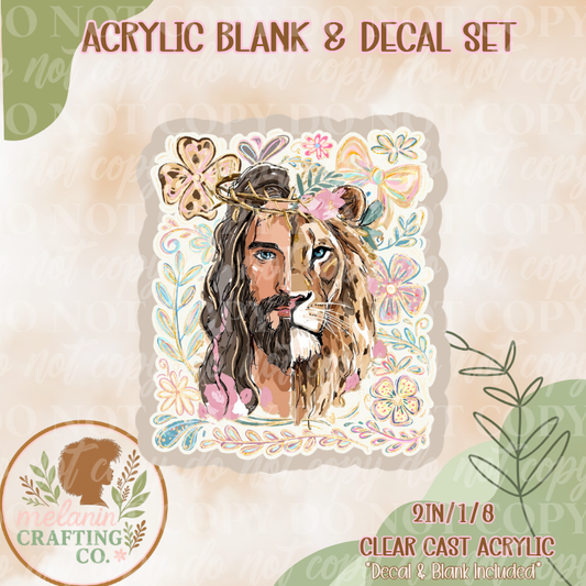 Jesus Lion Acrylic Blank & Decal Set