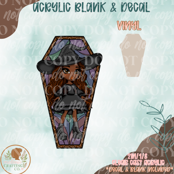 Witch Acrylic Blank & Decal Set