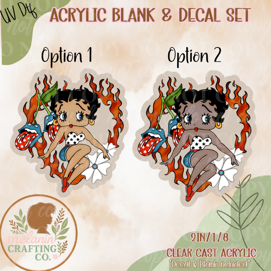 Boop Fourth UV DTF Acrylic Blank Set