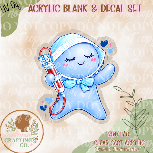 Dialysis Glove Doll UV Dtf Acrylic Blank Set