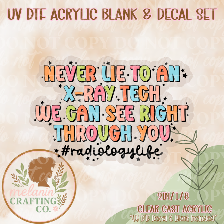 See Through You UV Dtf Acrylic Blank & Decal Set